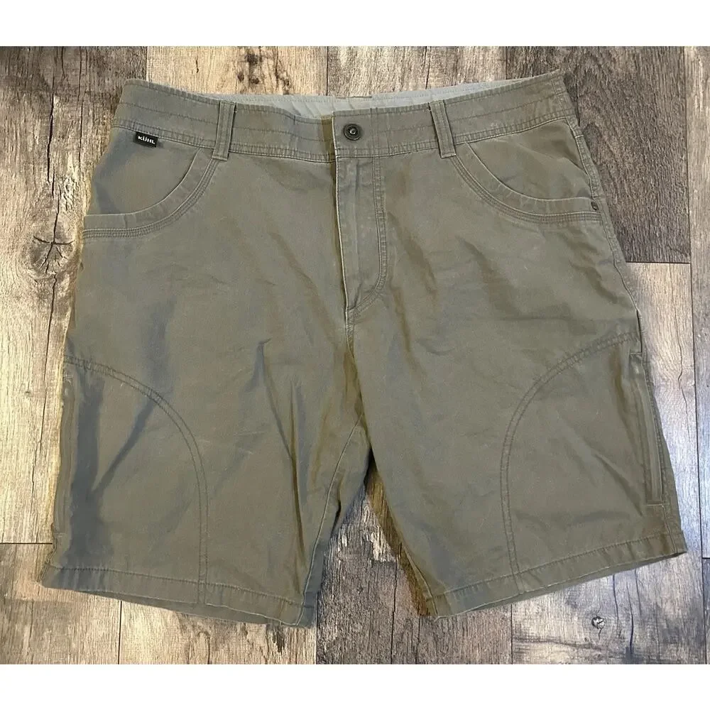 KUHL Ramblr Short Men’s Size 36 8” Outdoor Hiking Patina Dye Gun Metal Green
